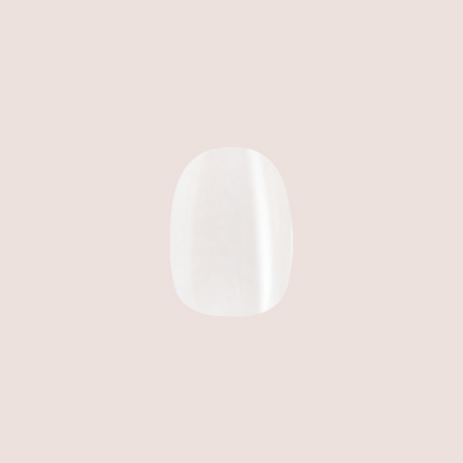 White Chrome - Press-On | Extra Short | Round extra short round sugar white chrome press on nail for easy at home mani