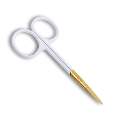 My Lash Store White & Gold Mini Scissors