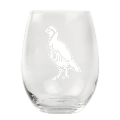 Wild Chukar Stemless Wine Glass