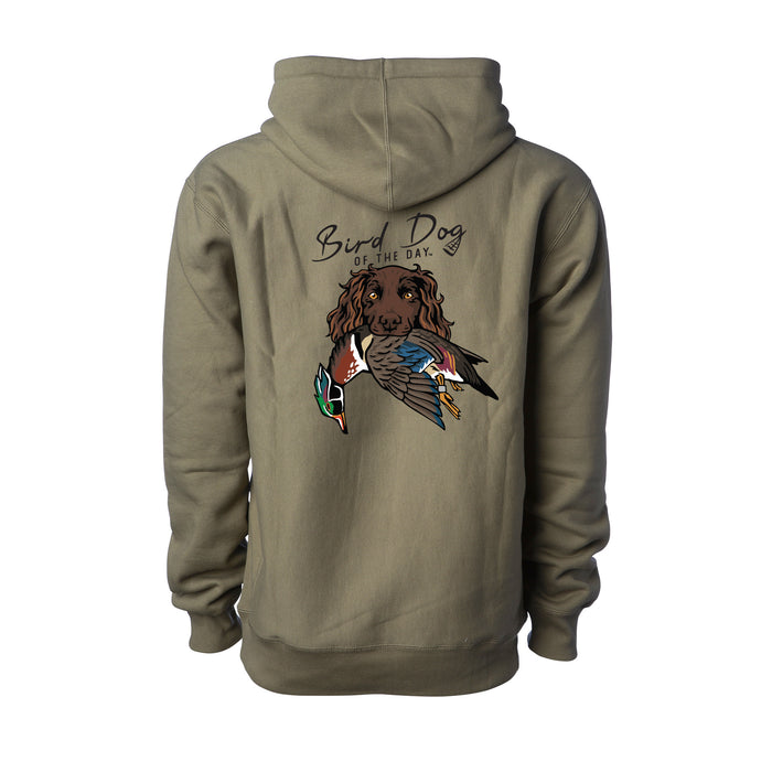 Boykin Spaniel with a Wood Duck / Olive (Premium Heavyweight) / XS