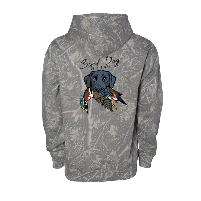 Black Lab with a Wood Duck / Deadwood Camo / XS