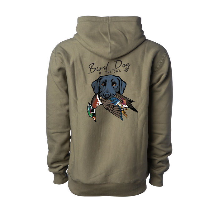 Black Lab with a Wood Duck / Olive (Premium Heavyweight) / XS