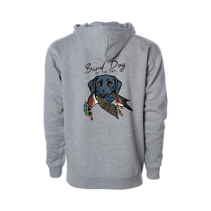 Black Lab with a Wood Duck / Heather Grey / XS