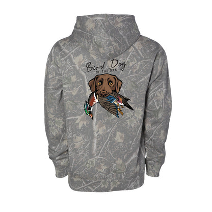 Chocolate Lab with a Wood Duck / Deadwood Camo / XS