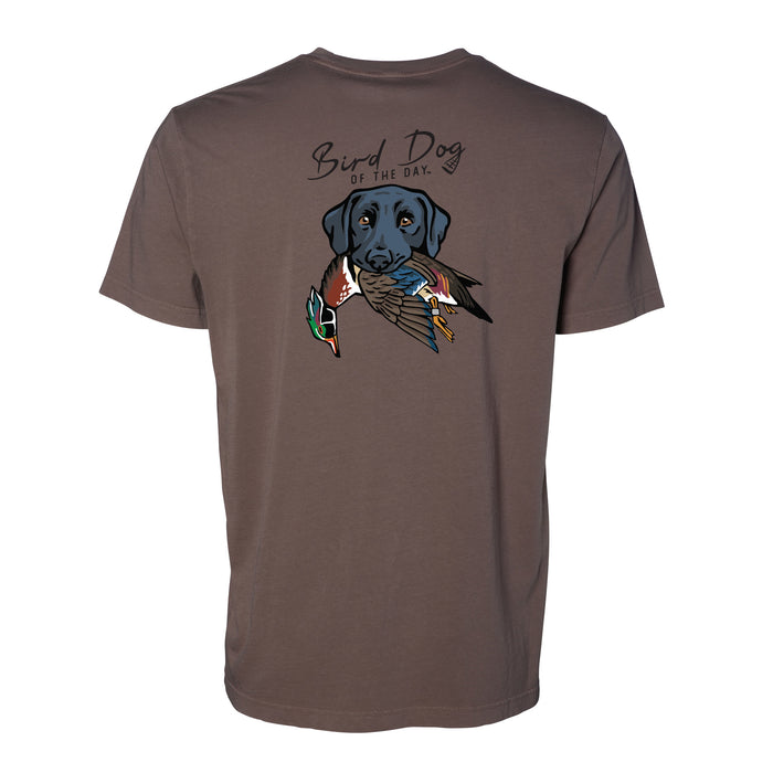 Black Lab with a Wood Duck / Mudflat / XS