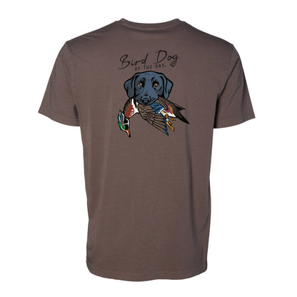 Black Lab with a Wood Duck / Mudflat / XS