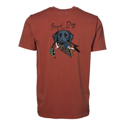 Black Lab with a Wood Duck / Red Clay / XS